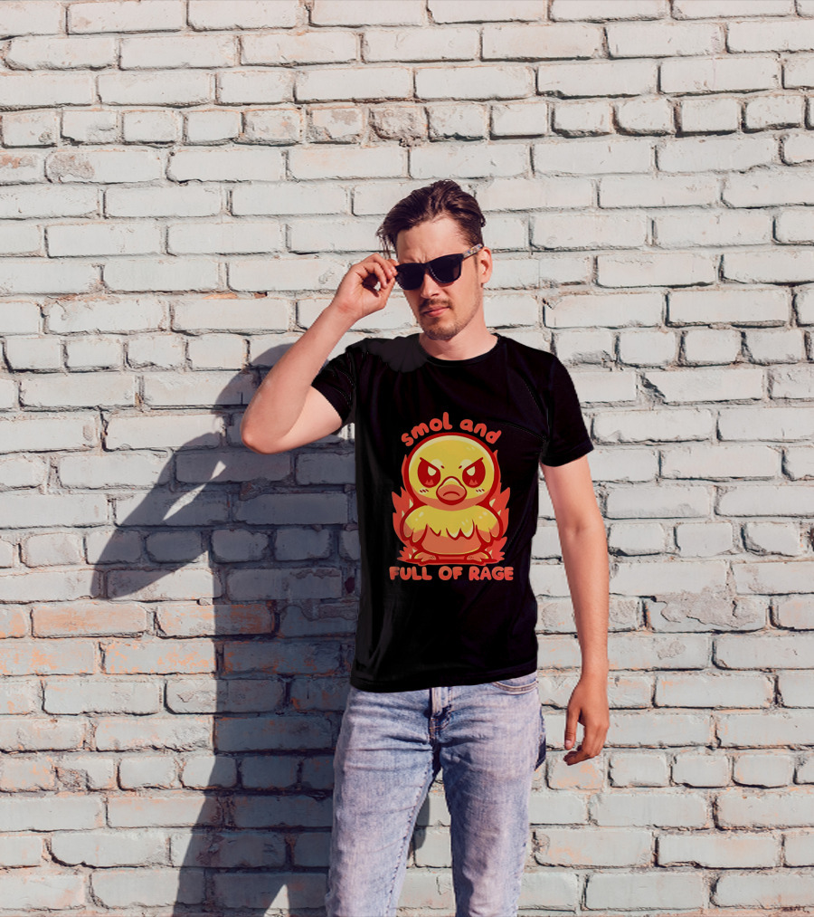 Smol And Full Of Rage Angry Duck T-Shirt