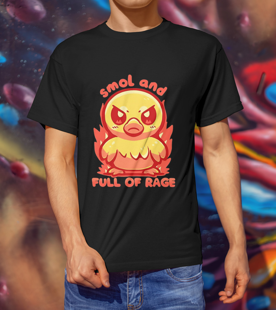 Smol And Full Of Rage Angry Duck T-Shirt