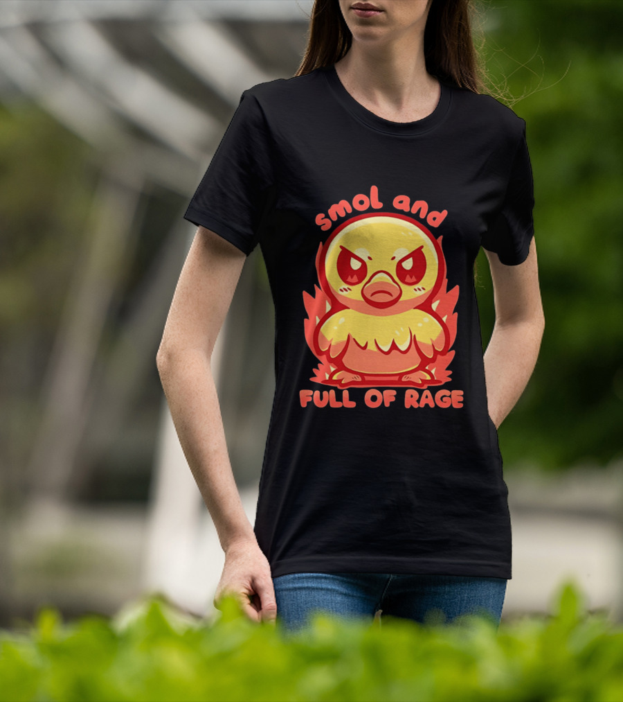 Smol And Full Of Rage Angry Duck T-Shirt