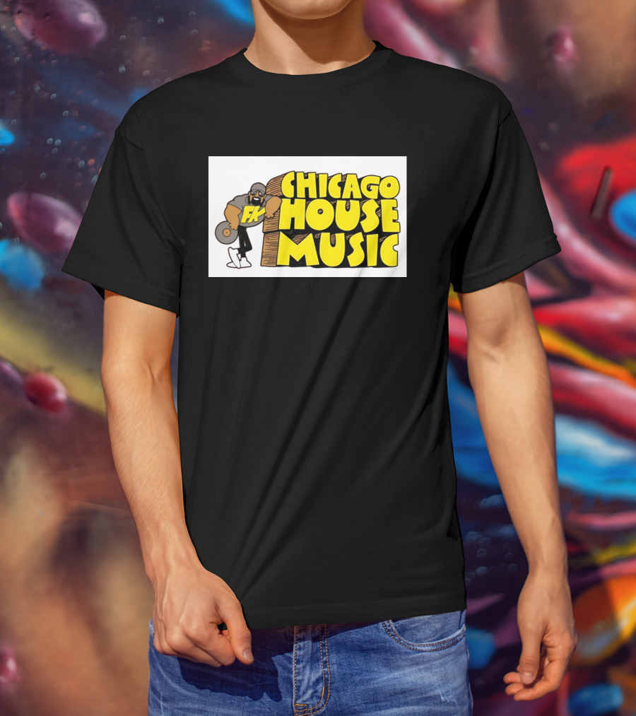 FK Chicago House Music Retro Vinyl DJ T-Shirt