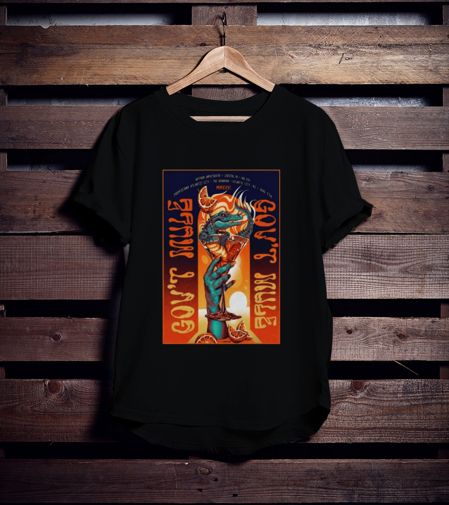 Gov't Mule August 7 Tropicana Showroom Atlantic City MMXXVI Alligator Cocktail T-Shirt