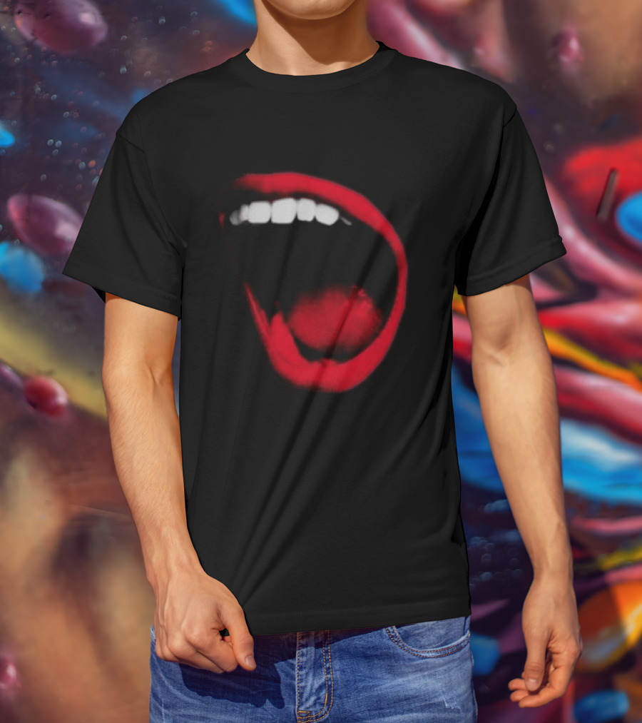 Benjamin Ingrosso Store Mouth European Tour Red Lips Open Mouth Image T-Shirt