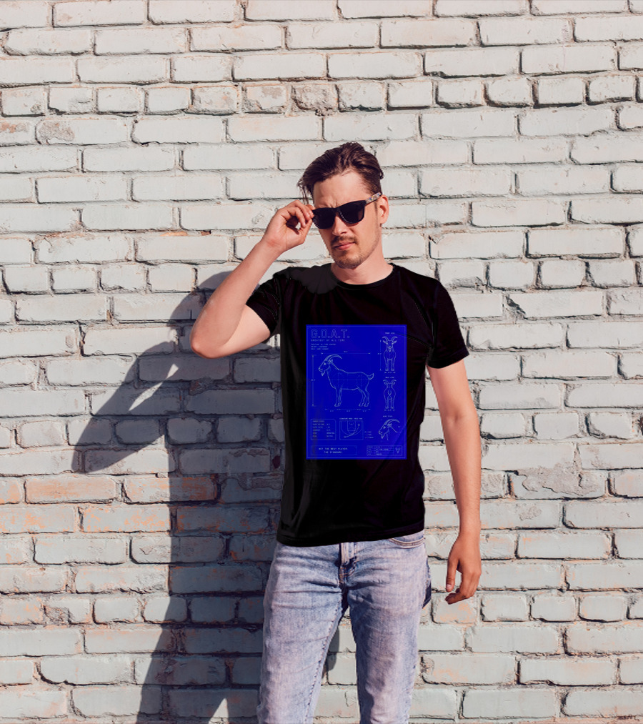 G.O.A.T. Greatest Of All Time Basketball Fall Blueprint Meme T-Shirt