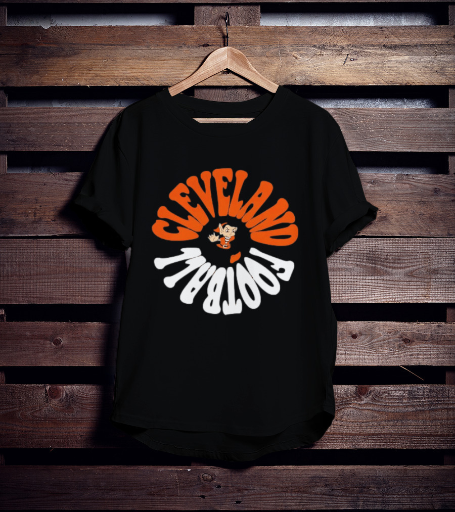 Cleveland Football Brownie The Elf Retro Orange White T-Shirt