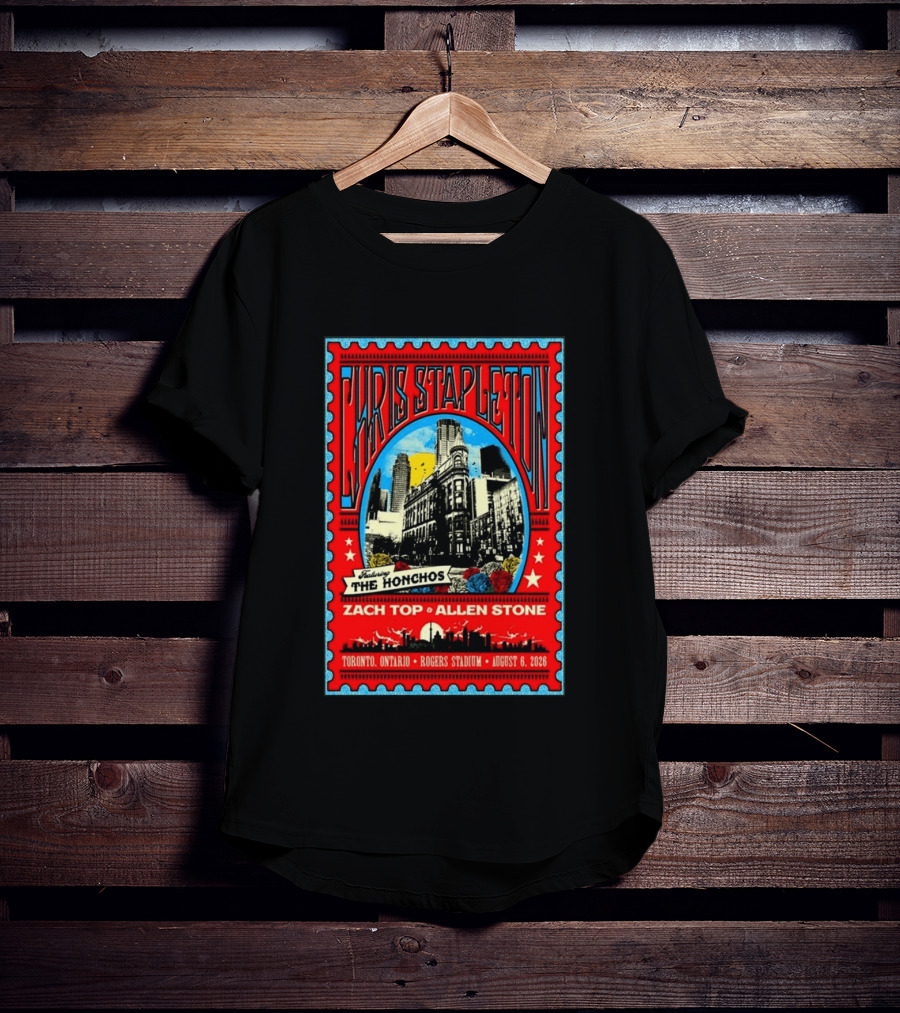 Chris Stapleton Featuring The Honchos Zach Top Allen Stone Rogers Stadium Toronto August 6 2026 T-Shirt