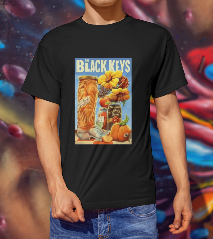 The Black Keys Nashville 2026 Boots Jars Pumpkins Flowers T-Shirt