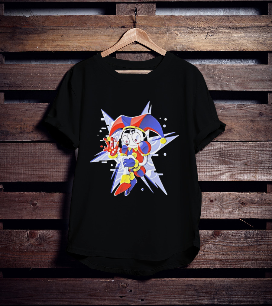 Classic Pixel Jester Glitch Retro Arcade T-Shirt