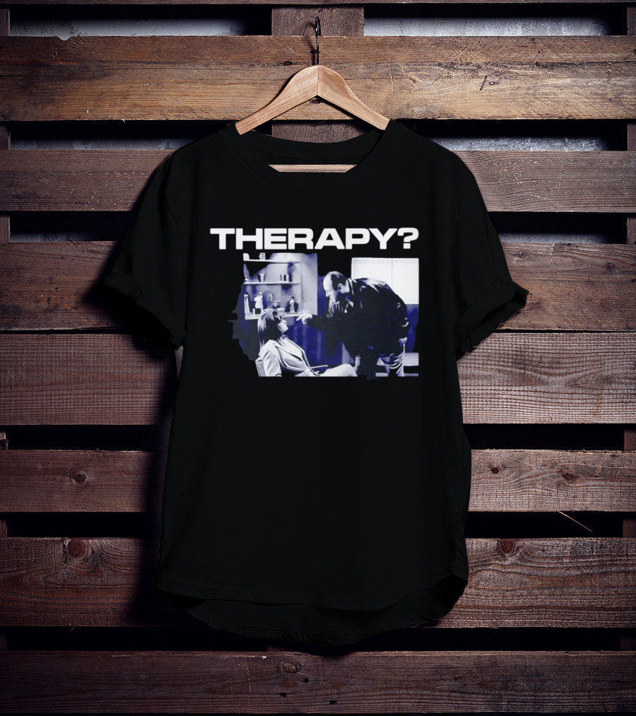 Tony Soprano Theraphy Pointing At Dr Melfi Black White Session T-Shirt
