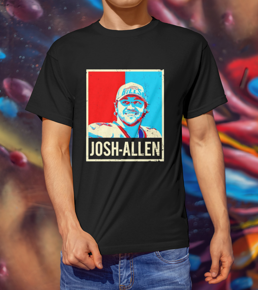 Distressed Josh Allen Buffalo Bills Pop T-Shirt