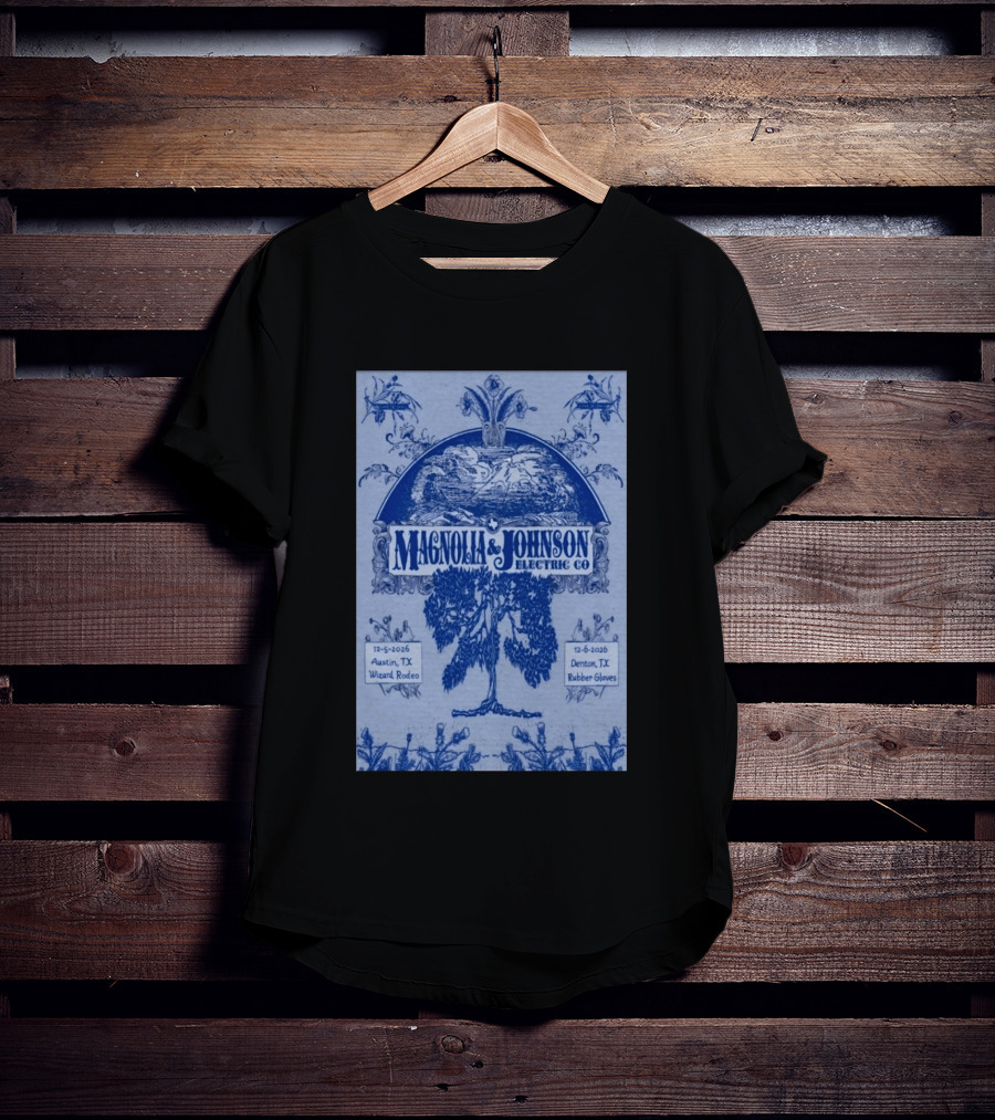 Magnolia And Johnson Electric Co Austin TX Wizard Rodeo Denton TX Rubber Gloves Dec 5 6 2026 T-Shirt