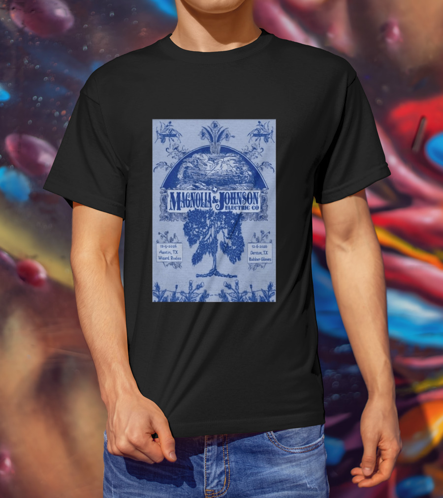 Magnolia And Johnson Electric Co Austin TX Wizard Rodeo Denton TX Rubber Gloves Dec 5 6 2026 T-Shirt