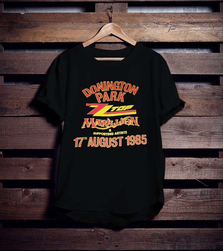 Donington Park ZZ Top Marillion 17 August 1985 Concert Supporting Artists T-Shirt