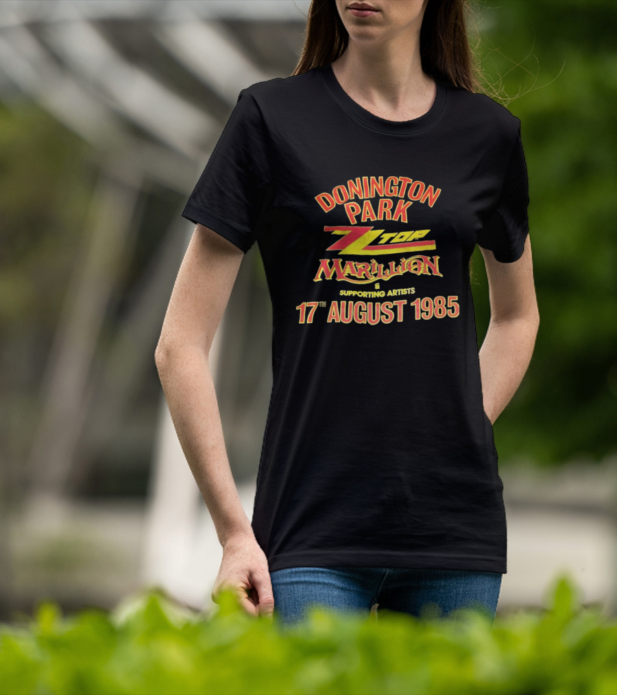 Donington Park ZZ Top Marillion 17 August 1985 Concert Supporting Artists T-Shirt