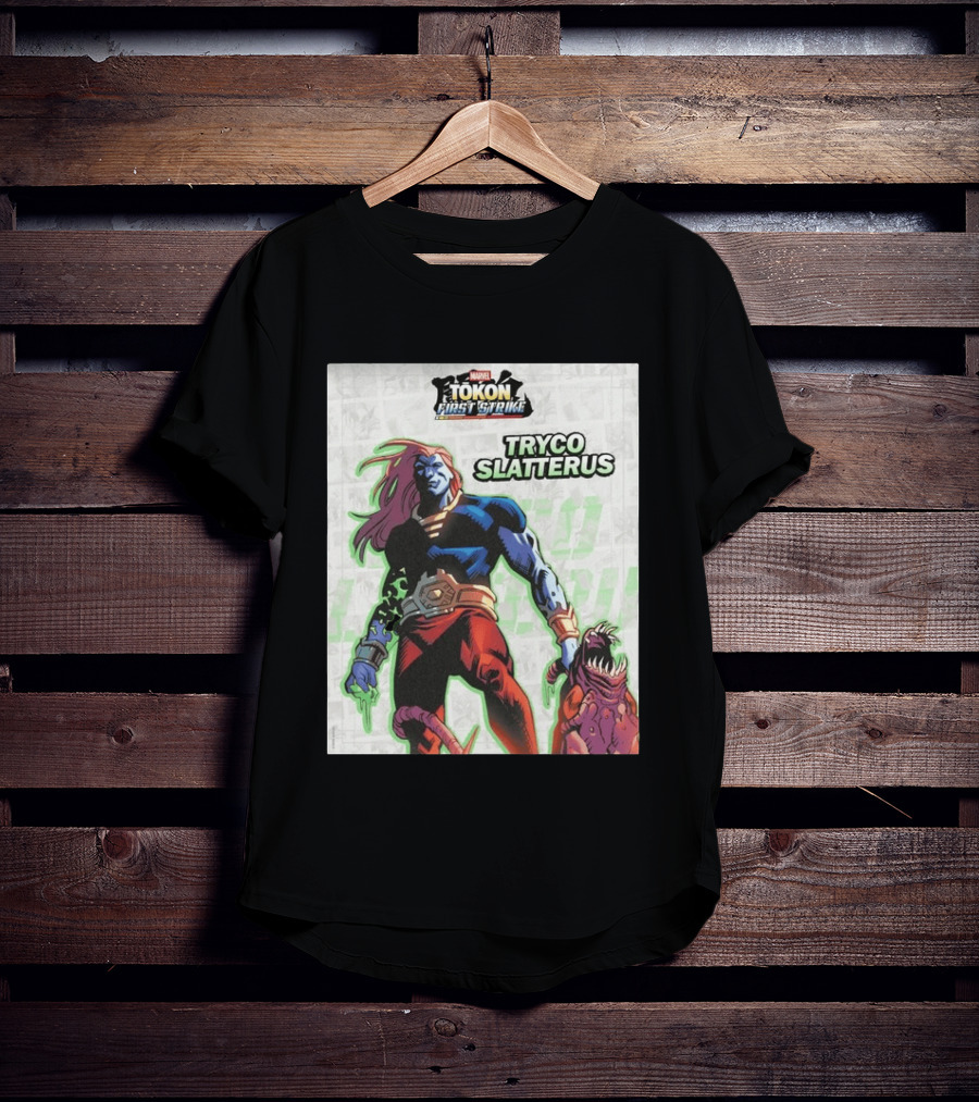 Marvel Tokon First Strike Tryco Slatterus Character With Creature T-Shirt