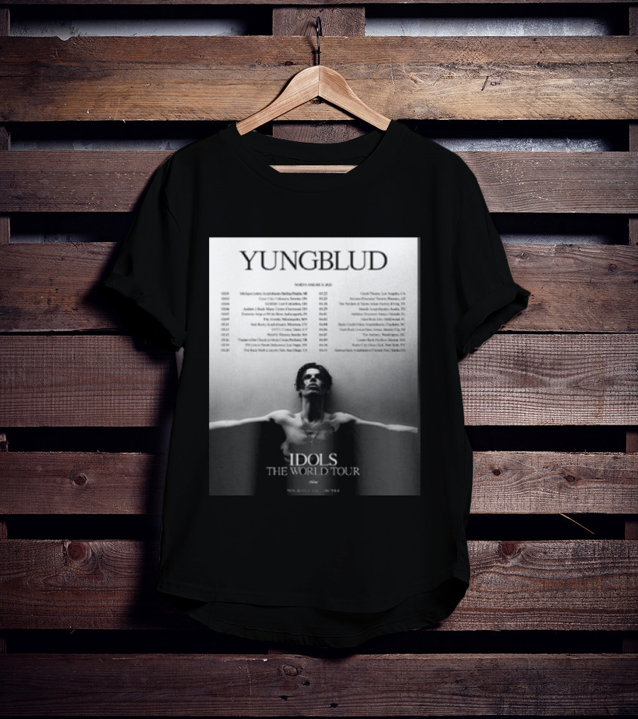 YUNGBLUD Idols The World Tour North America 2026 Schedule Dates Mockup Two Side T-Shirt