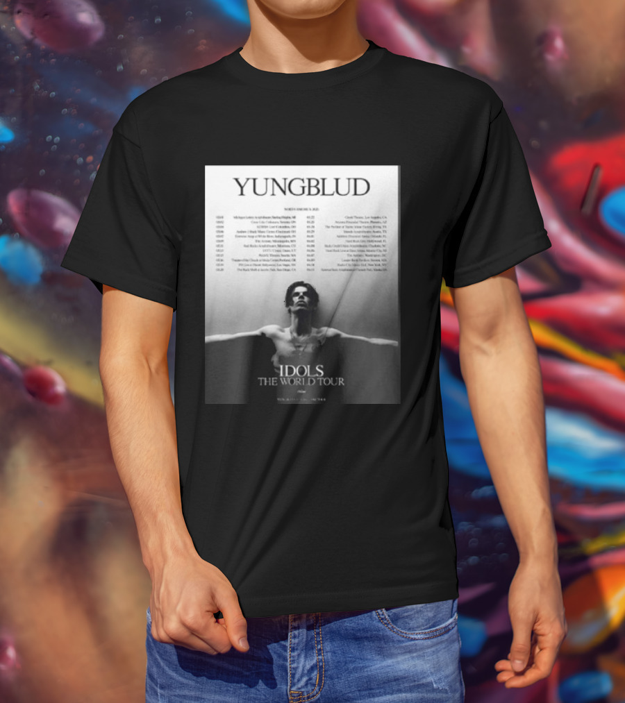 YUNGBLUD Idols The World Tour North America 2026 Schedule Dates Mockup Two Side T-Shirt