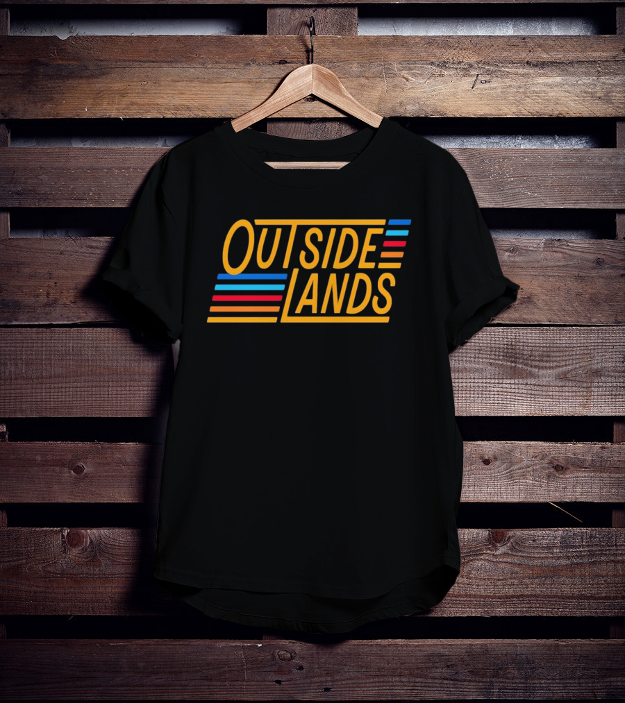 OUTSIDE LANDS Music And Arts Festival Stripes Retro Colorful T-Shirt