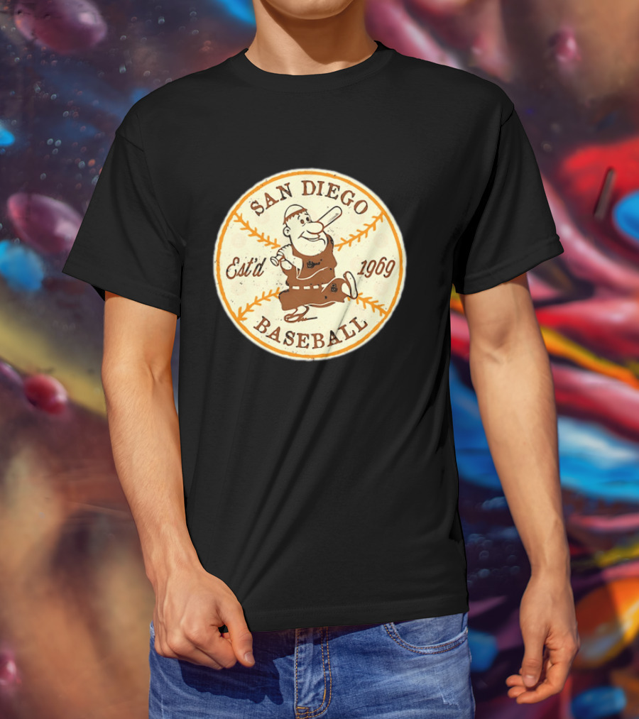 San Diego Padres Swinging Friar Est’d 1969 T-Shirt