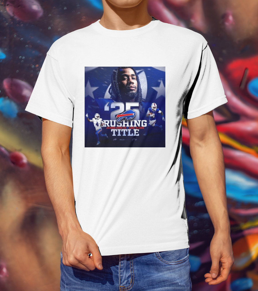 25 Rushing Buffalo Football James Cook III 1621 Yards Title T-Shirt