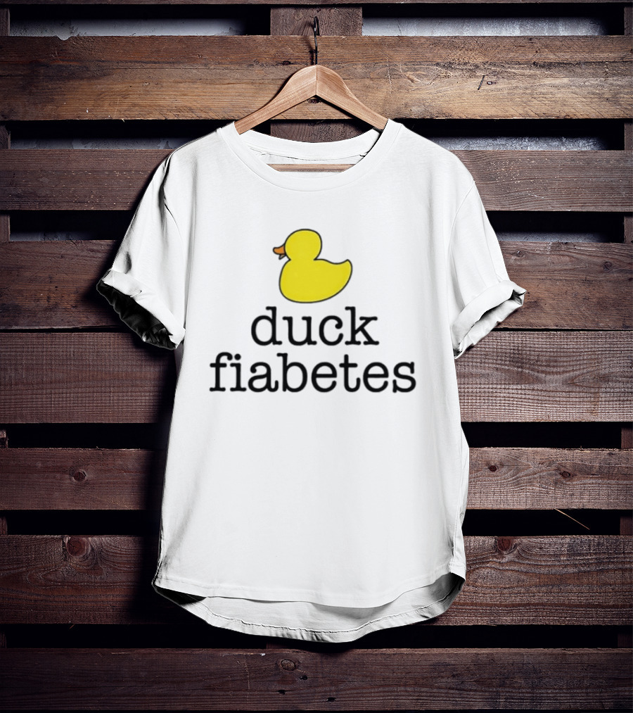 Duck Fiabetes Yellow Rubber Duck Diabetes Awareness T-Shirt