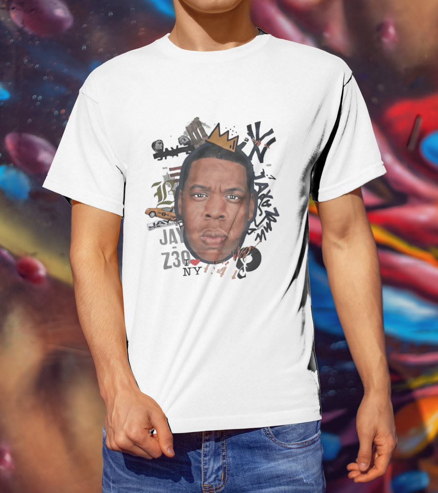 Jay Z Brooklyn 4 44 Hard Knock Life Collage Crown NYC Taxi T-Shirt