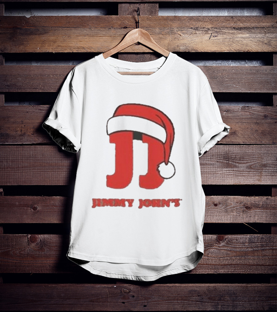 Jimmy John's Festive Santa Hat Christmas T-Shirt