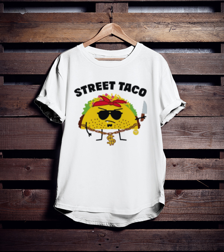 Street Taco Pirate With Knife And Dollar Sign Necklace T-Shirt