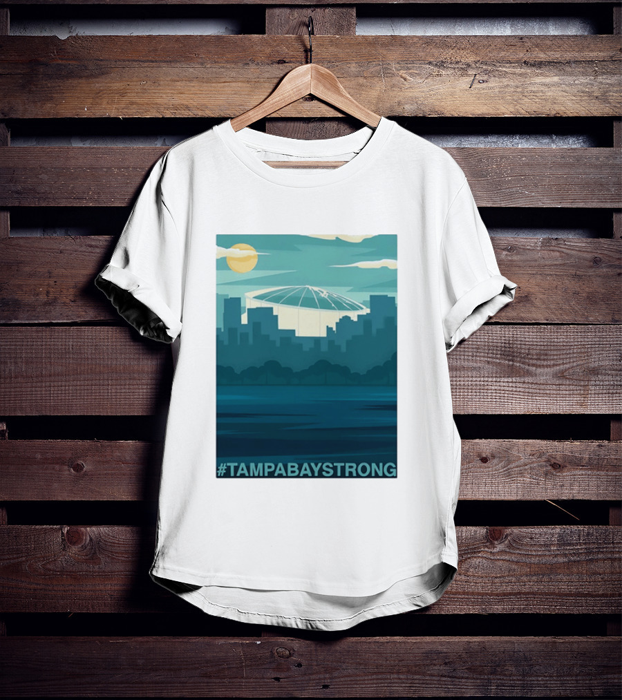 Tampa Bay Strong Skyline Tropicana Field Hashtag T T-Shirt