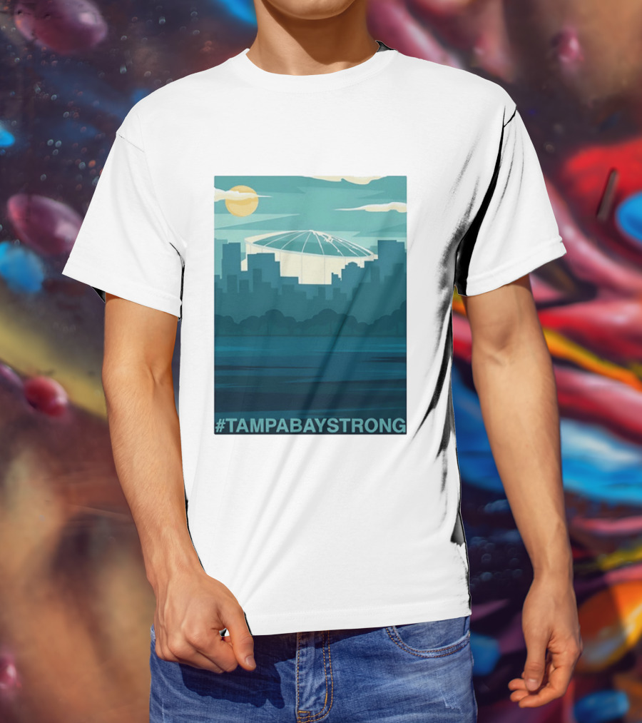 Tampa Bay Strong Skyline Tropicana Field Hashtag T T-Shirt