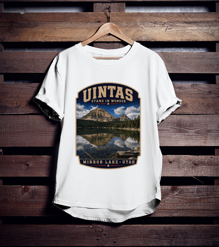 Uintas Stand In Wonder At Mirror Lake Utah T-Shirt