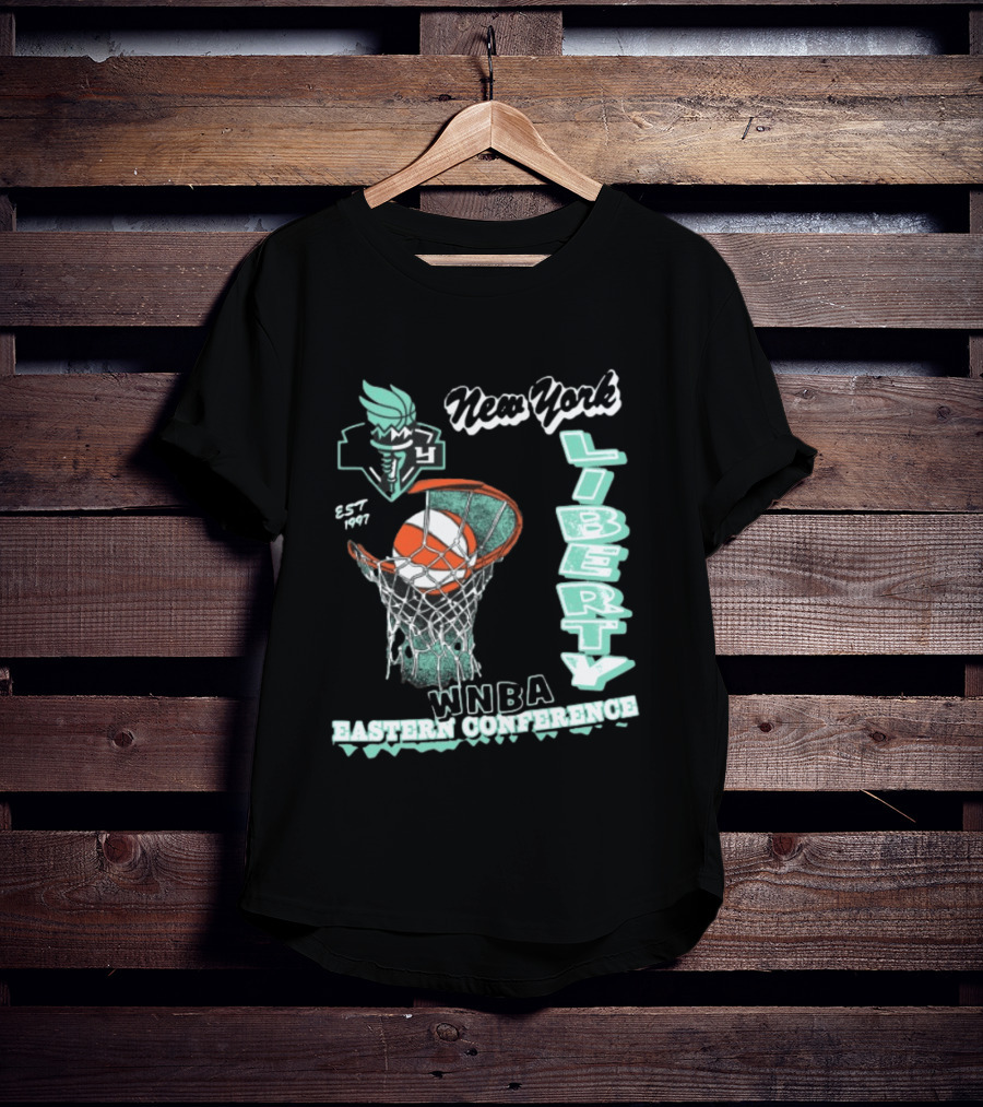 New York Liberty WNBA Eastern Conference 47Brand Store 47 Foundation T-Shirt