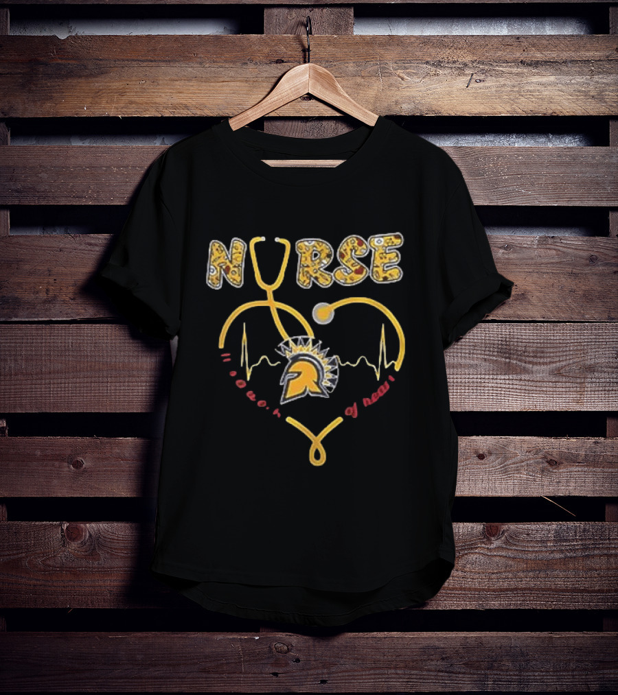 Detroit Lions United States Coast Guard 2026 Nurse Power Of Heart Stethoscope EMT Lions Helmet T-Shirt