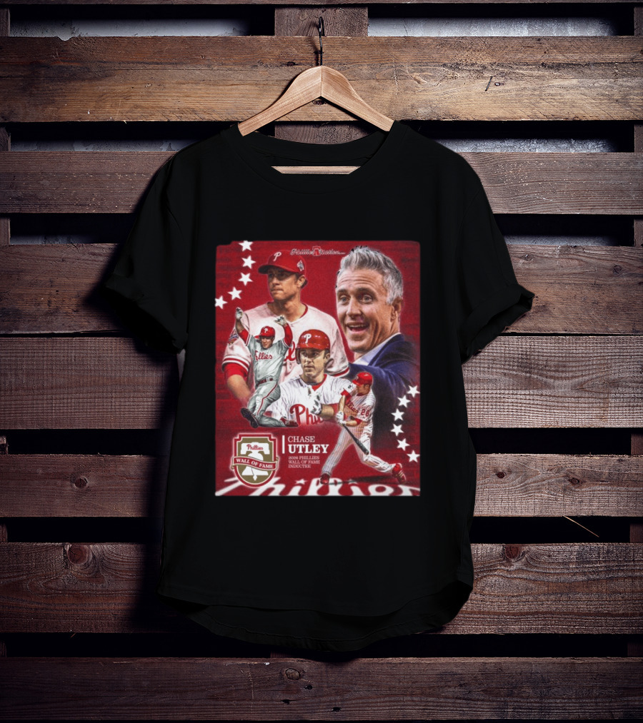 Phillies Nation Chase Utley 2026 Wall Of Fame Inductee Phillies T-Shirt