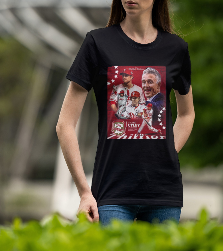 Phillies Nation Chase Utley 2026 Wall Of Fame Inductee Phillies T-Shirt
