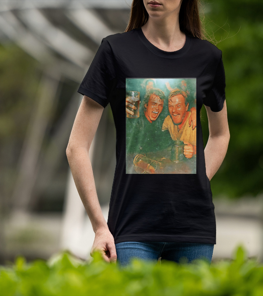 Original Anakin Skywalker And Obi Wan Kenobi Celebrate With Beer Cheers T-Shirt