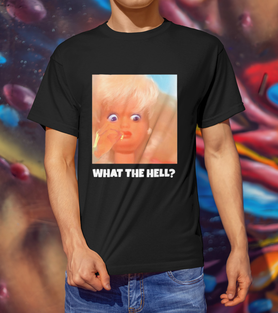 What The Hell Doll Meme Reaction Funny Expression T-Shirt