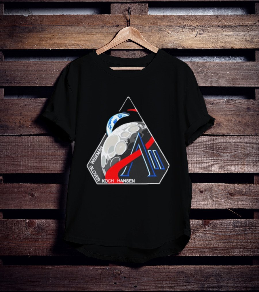 NASA Artemis 2 Mission Wiseman Glover Koch Hansen Moon Earth T-Shirt