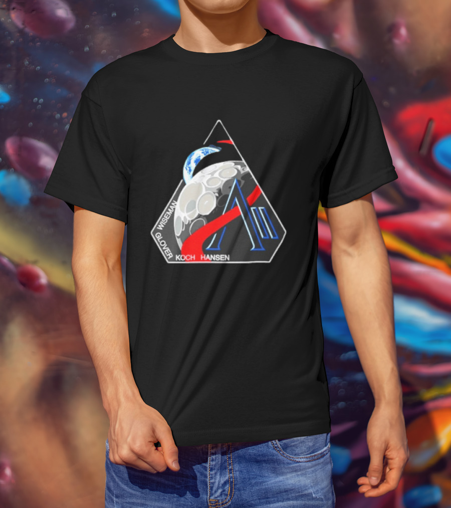 NASA Artemis 2 Mission Wiseman Glover Koch Hansen Moon Earth T-Shirt