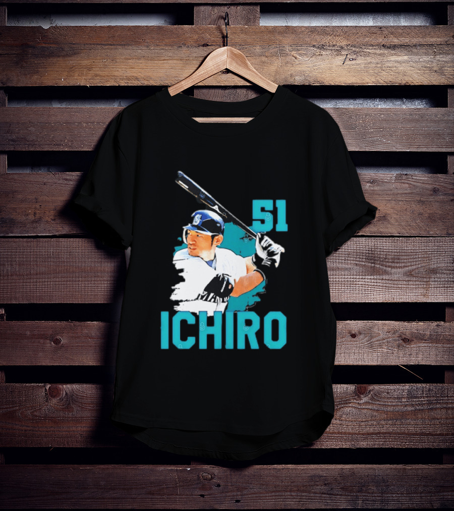 Ichiro Suzuki 51 Seattle Mariners MLB Baseball T-Shirt