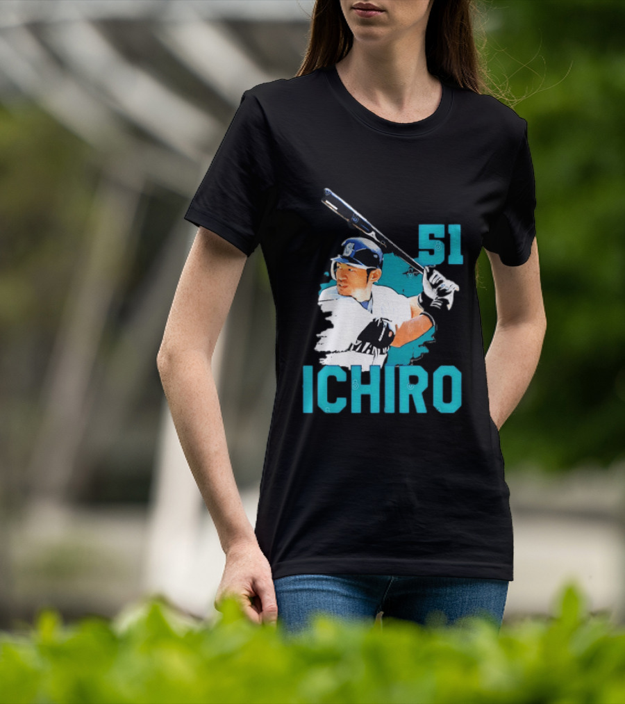 Ichiro Suzuki 51 Seattle Mariners MLB Baseball T-Shirt