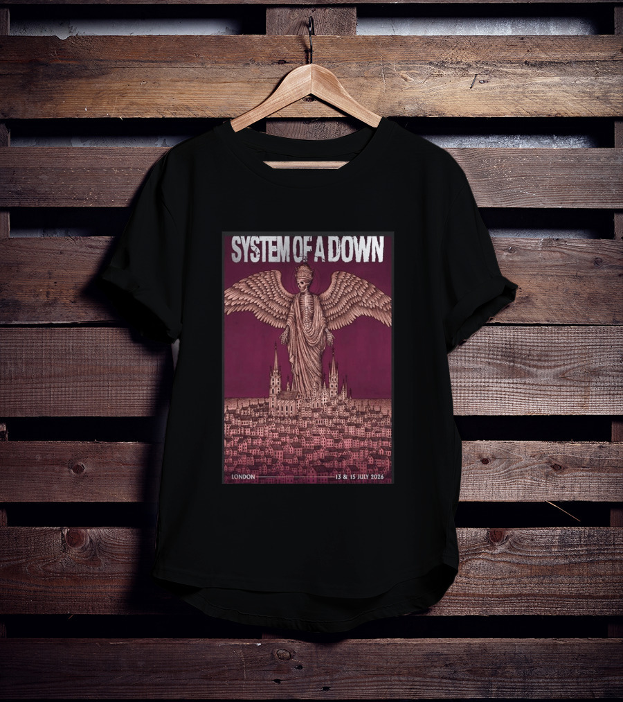 System Of A Down London Concert July 13 15 2026 Angel T-Shirt