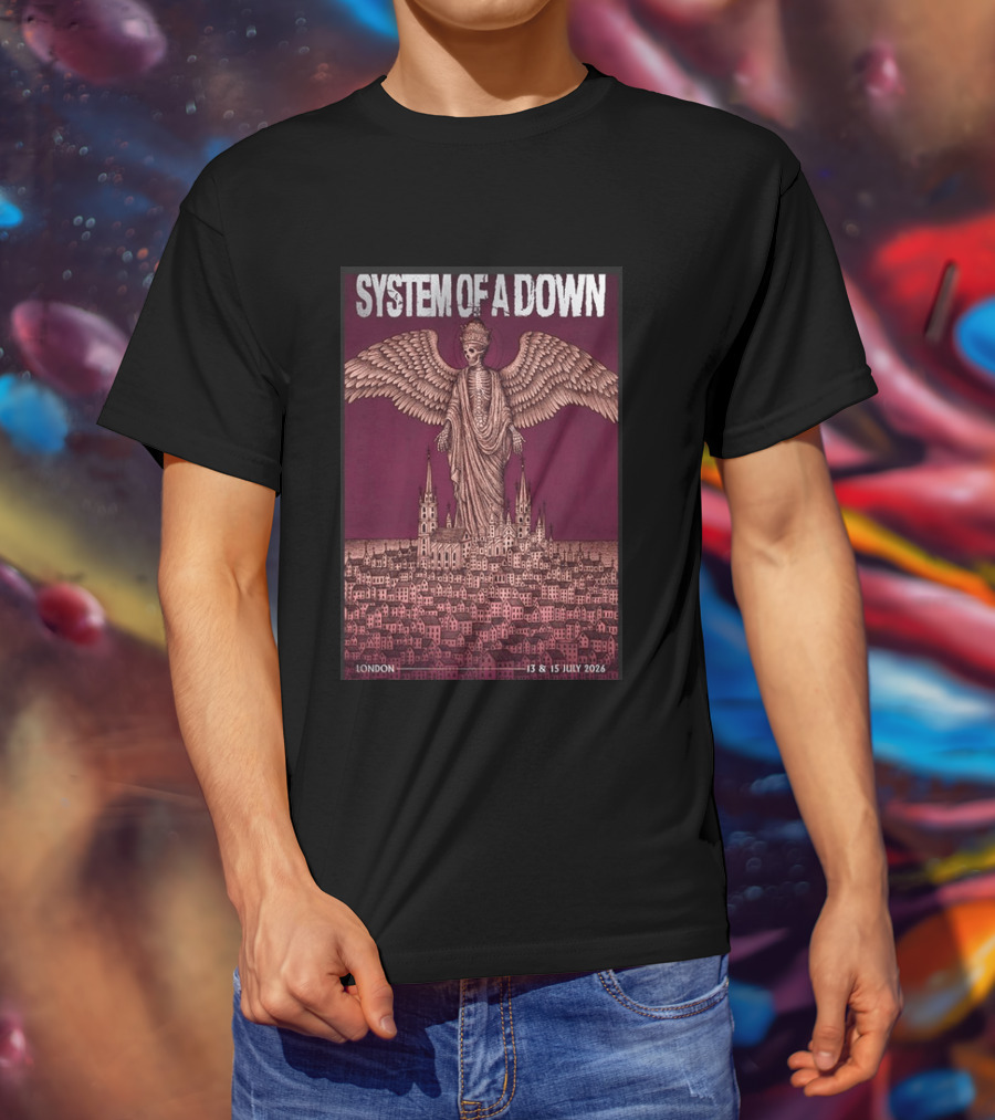 System Of A Down London Concert July 13 15 2026 Angel T-Shirt