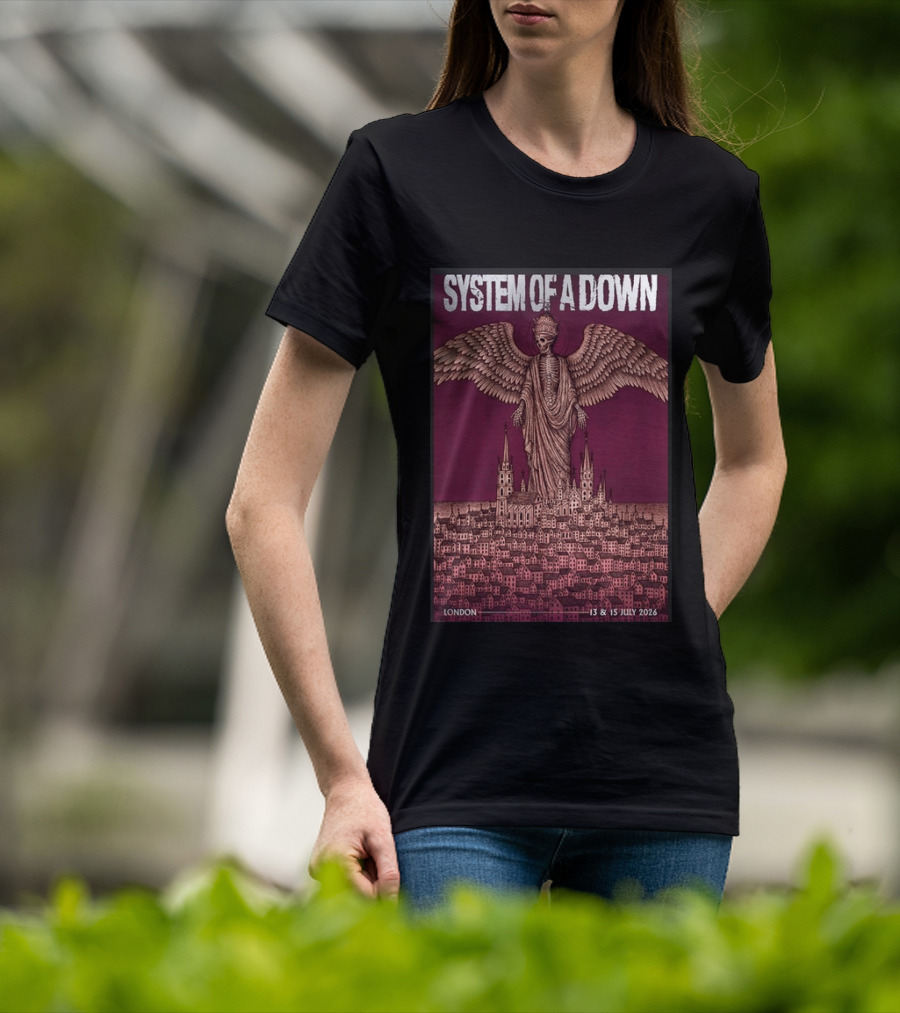 System Of A Down London Concert July 13 15 2026 Angel T-Shirt