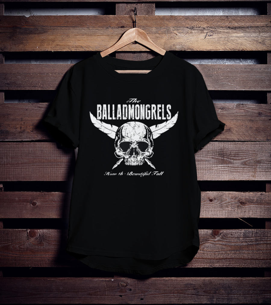 The Balladmongrels How The Beautiful Fall Skull Distressed T-Shirt