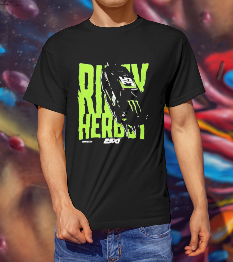 Riley Herbst 2023 23XI NASCAR Monster Energy Racing 98 T-Shirt