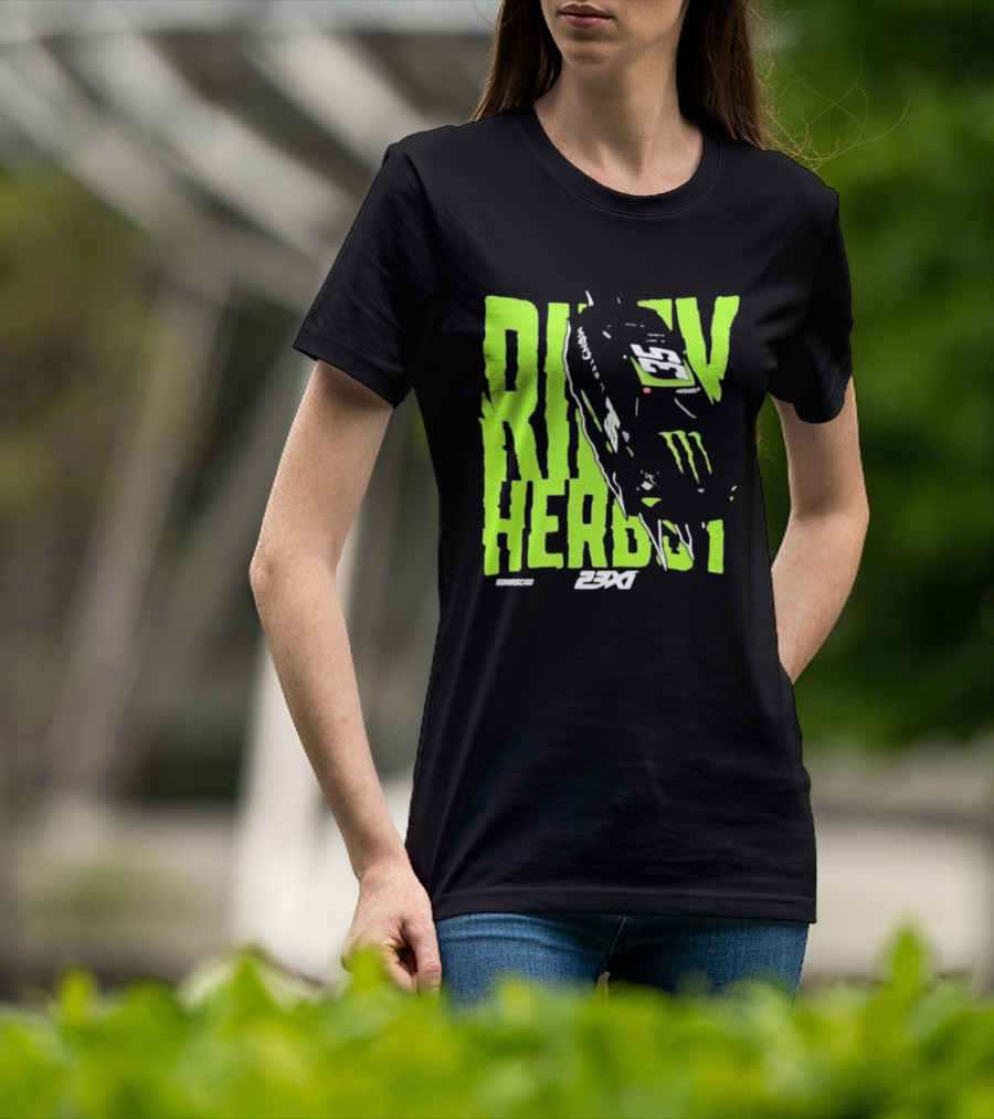 Riley Herbst 2023 23XI NASCAR Monster Energy Racing 98 T-Shirt