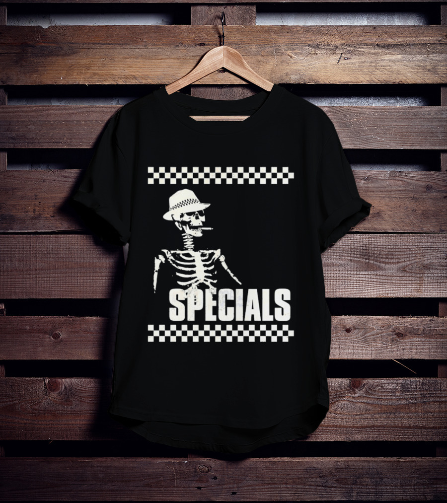 The Specials Skeleton Ska Band 2 Tone Distressed T-Shirt