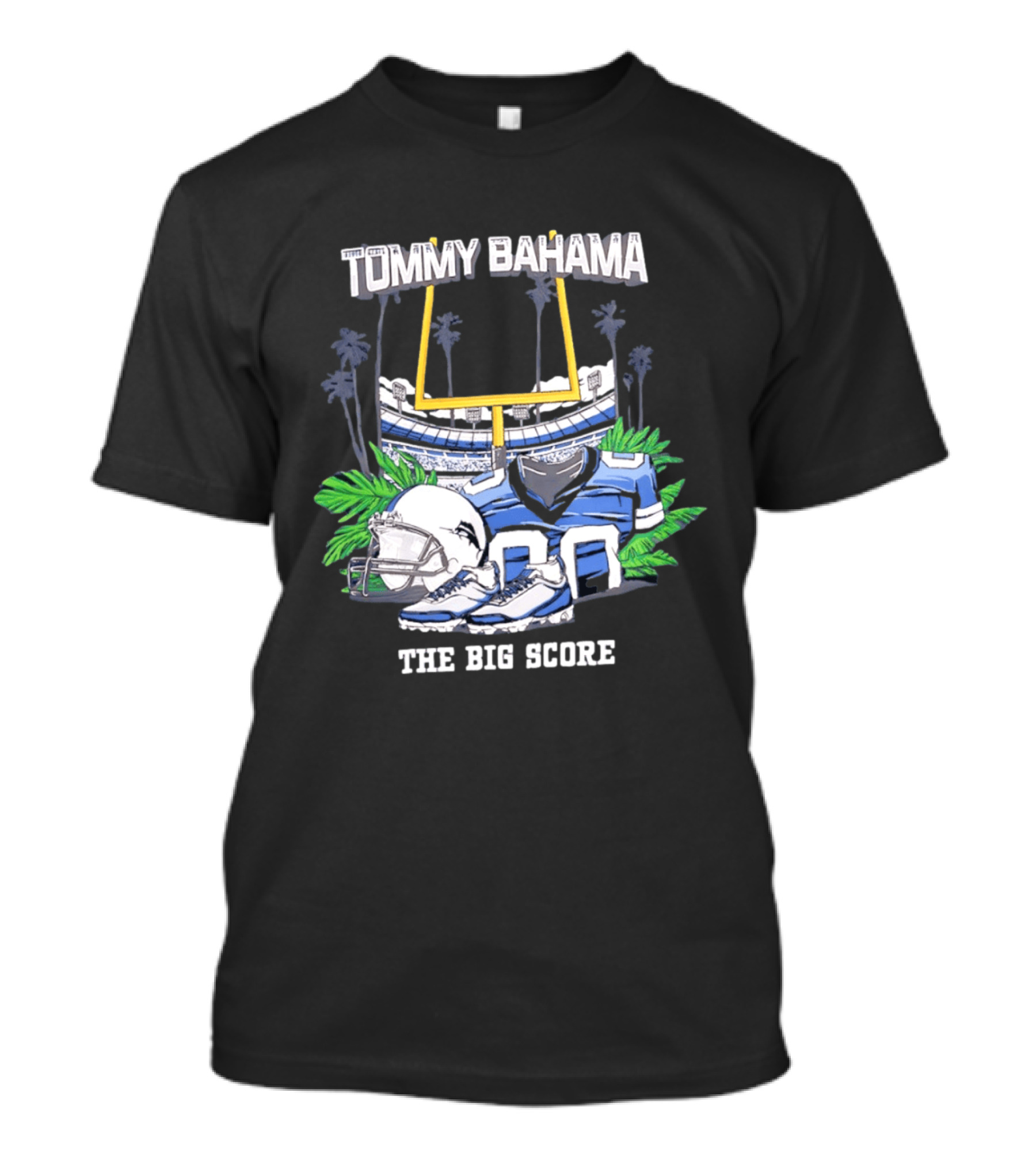 Tommy Bahama The Big Score Football Stadium Jersey And Gear T-Shirt