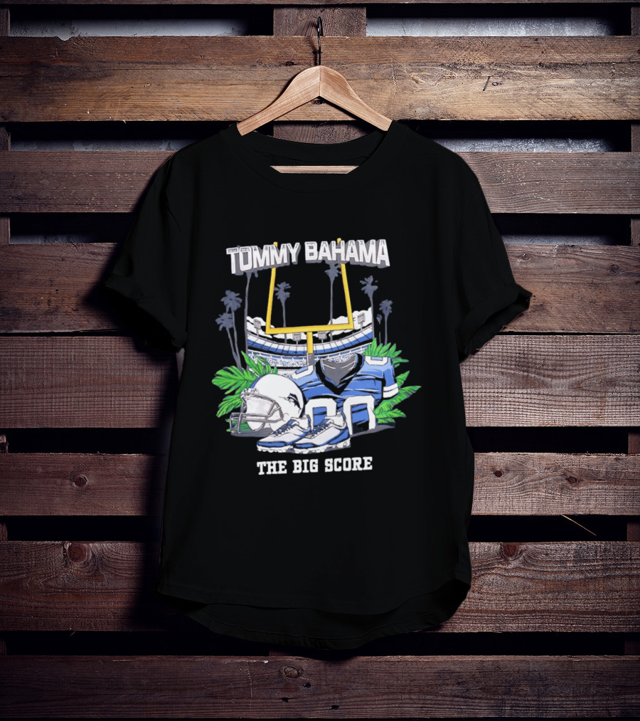 Tommy Bahama The Big Score Football Stadium Jersey And Gear T-Shirt