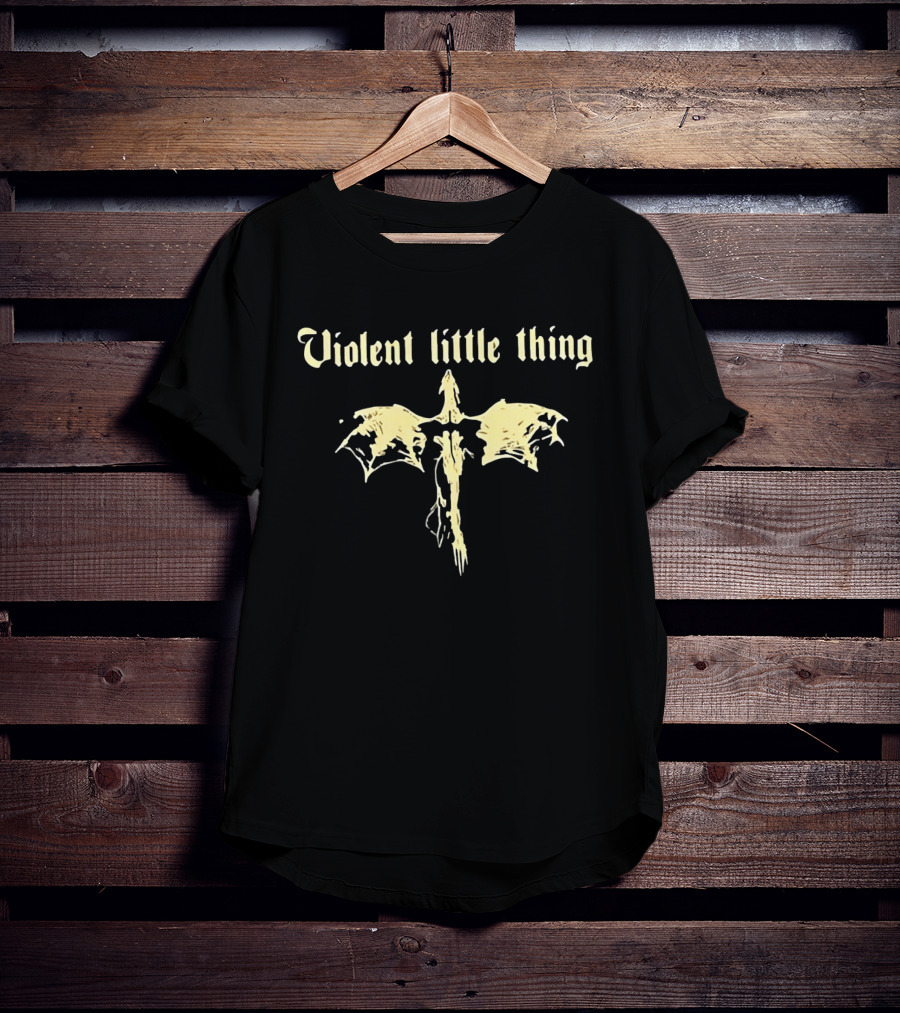 Violent Little Thing Dragon Fantasy Gothic T-Shirt
